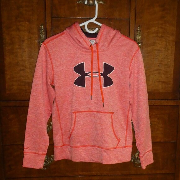 Under Armour Orange Hoodie Unisex XS - Picture 1 of 6